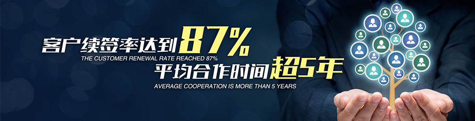 客戶續簽率達87%