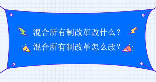 混合所有制改革改什么？國企混合所有制改革怎么改？