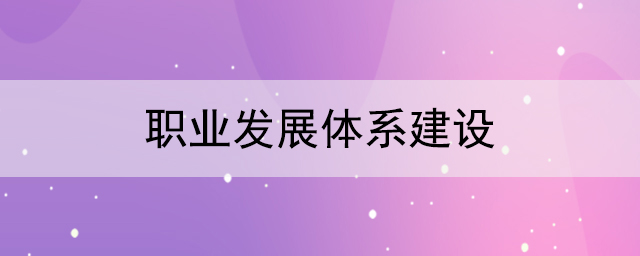 職業發展體系建設